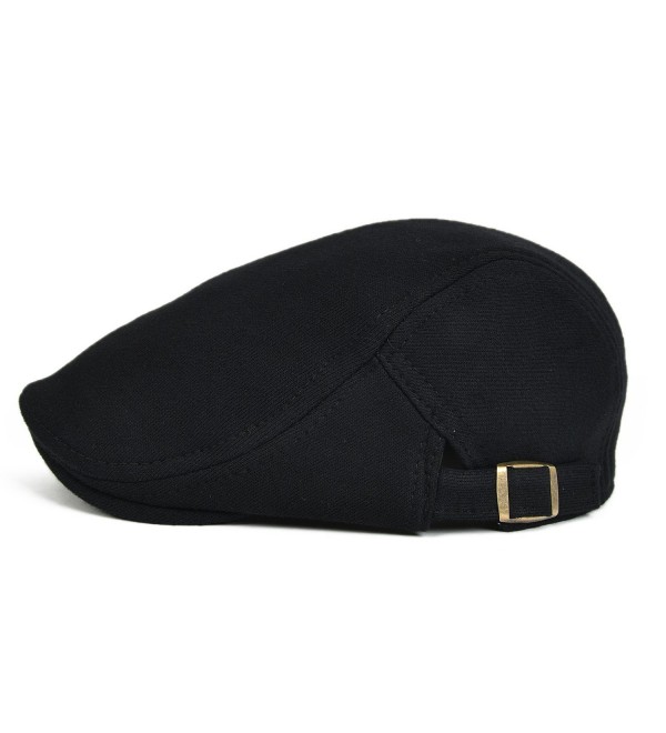 Men's Cotton Flat IVY Gatsby newsboy Driving Hat Cap Black CW17YCYYSUG