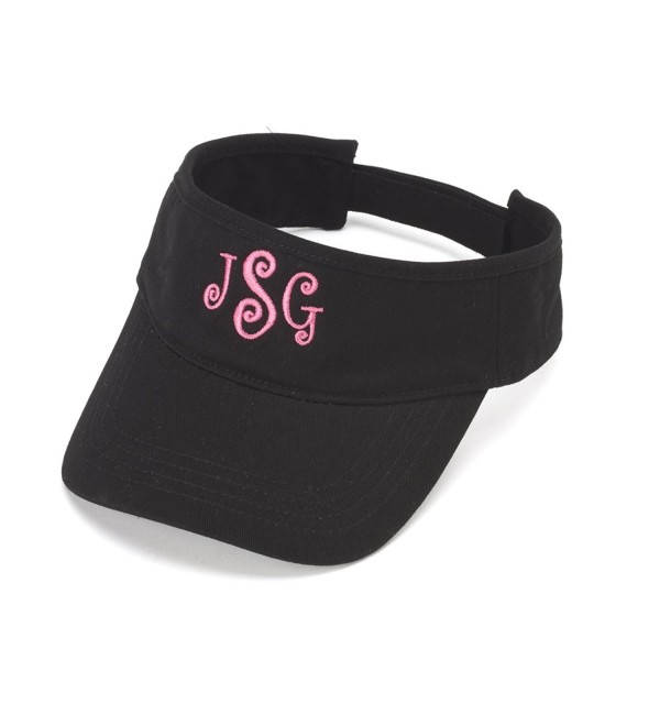 Monogrammed Black Sun Visor - CL17Y7KONTR