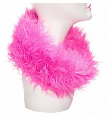 Three Cheers for Girls Faux Fur Reversible Scarf- Pink Mink - CK11C69WWIX