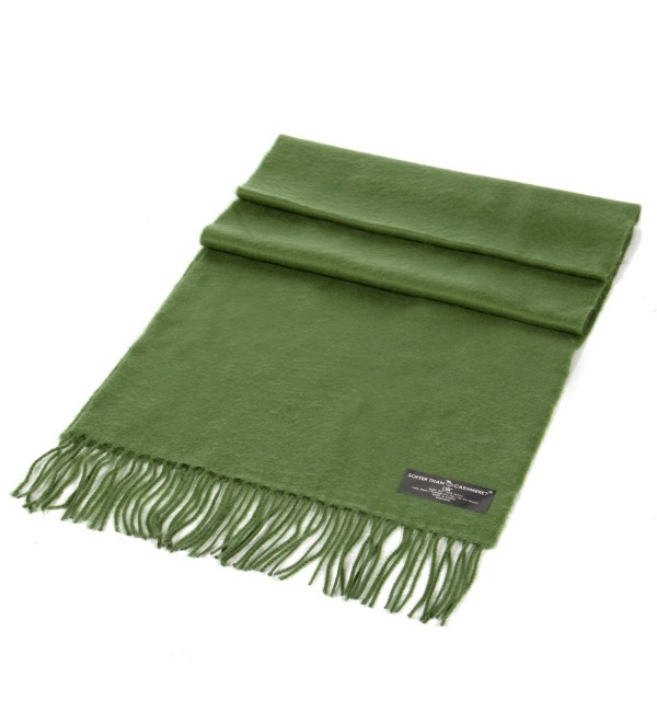 SERENITA Unisex Super Soft Cashmere Feel Solid Color Scarf - New Olive - CK18795GNS6