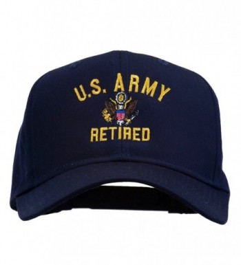 E4hats US Army Retired Military Embroidered Cap - Navy - CE11TX708RD