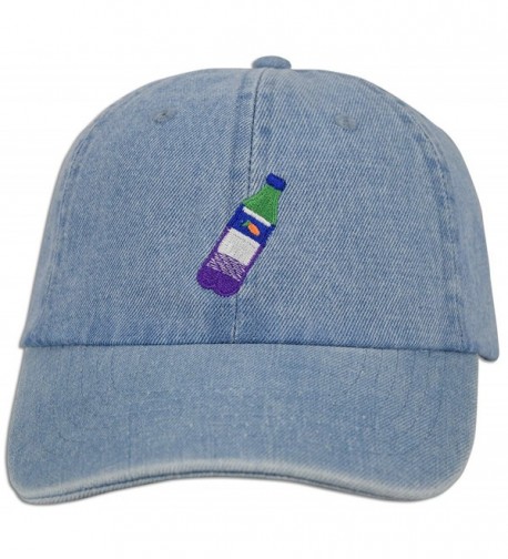 JLGUSA Lean Codein Dirty Sprite Emoji Memes Embroidered Dad Hat Baseball Cap Adjustable - Lt. Blue Denim - C2183YY5CY2