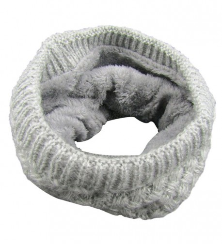 TagoWell Winter Women Infinity Scarf knit Neck Warmer Thick Circle Loop Scarves - Gray - CN187UNAAQ6
