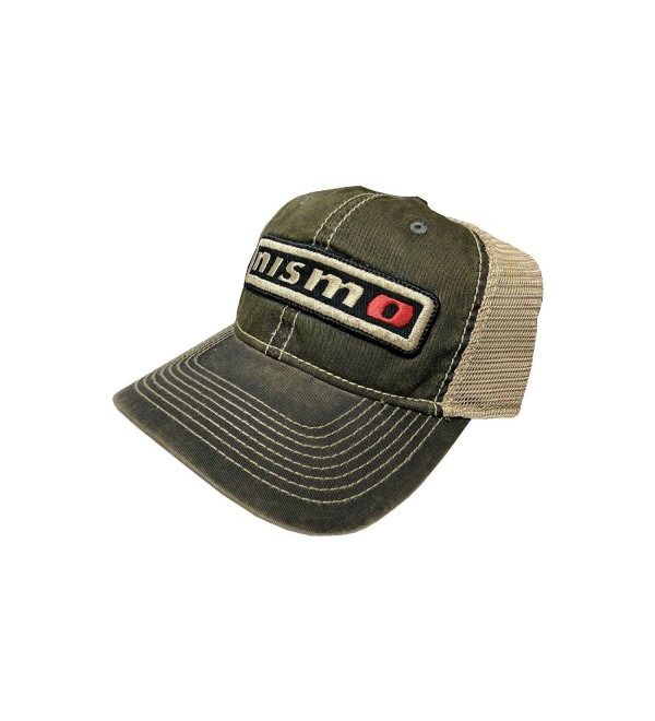 Vintage Nismo T-Stained Mesh Snapback Cap - Tan Lettering/Black Border - CW12NYZM57B