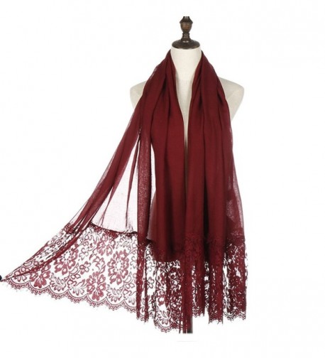 Lightweight Fashion RiscaWin Autumn Scarves - Wine Red - C417Z39GTC5