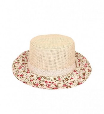 Lace Band Floral Porkpie Straw