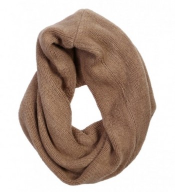 Funky Junque's Solid Color Cozy Knit Cowl Neck Warmer Twist Circle Scarf - Taupe - CV12K7QDX1B