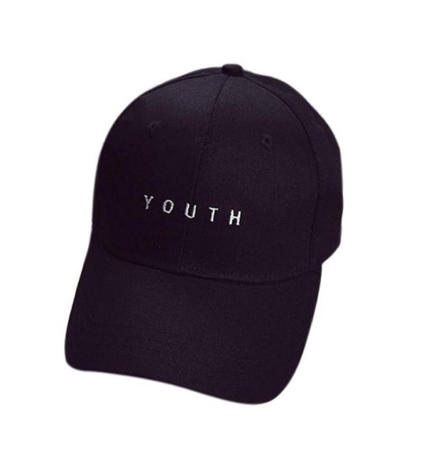 Foreverstore Cotton Baseball Cap Boys Girls Snapback Hip Hop Flat Hat - Black - C21838NYLQO