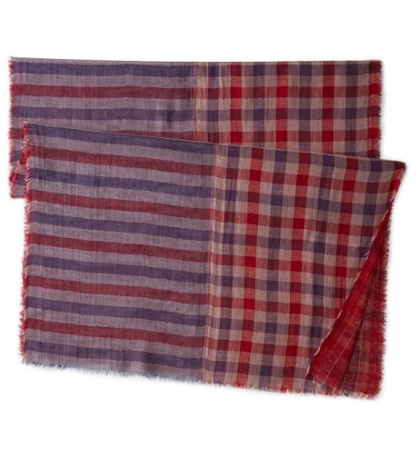 Womens Reversible Americana Plaid Scarf