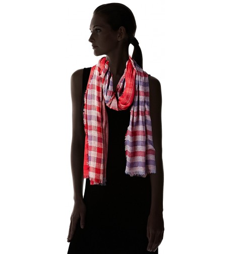 Womens Reversible Americana Plaid Scarf in Fashion Scarves