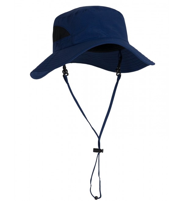 Tuga Adult Playa Wide Brim Bucket Sun Hats UPF 50+ Sun Protection Navy ...