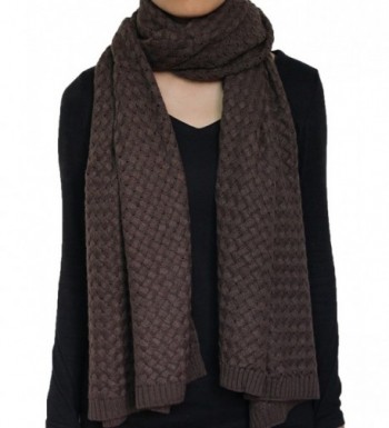 Seamaidmm Intrecciato Knitted Winter Coffee in Cold Weather Scarves & Wraps