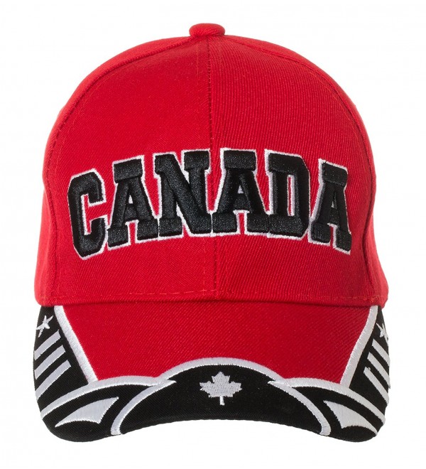 Artisan Owl Canada Red and White National Pride Hat - 100% Acrylic Embroidered Cap - CR1824TTRLY