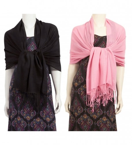 JOTW Pashmina Classic Acrylic Factory - Black & Pink - C9185G5M7CQ