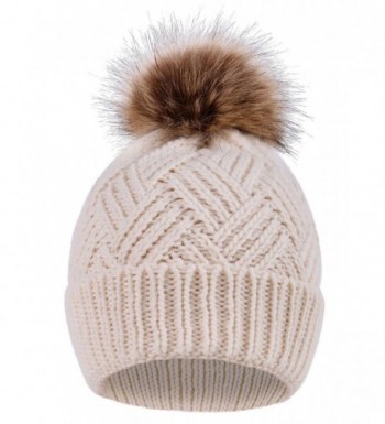 Livingston Diamond Pompom Winter Beanie