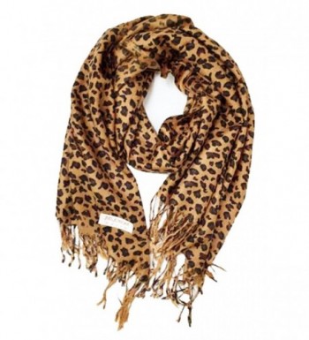 Animal Print Fringed Shoulder Pashmina Wrap Scarf - Leopard Zebra Patterns - CC120J2H1RZ