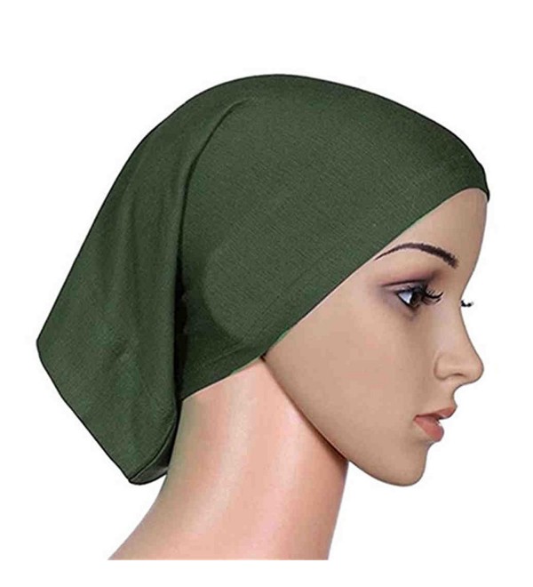 Women's Muslim Islamic Solid Cotton Hijab Cap Head Scarf Shawl Turban Headbands - 6 - CL184TX0USG
