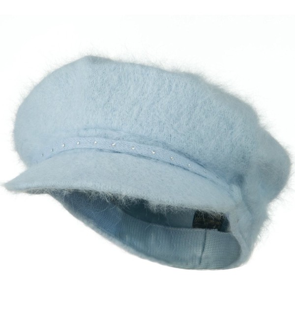 Rhinestones Angora Newsboy Hat - Light Blue W16S61C - CW110J661S7