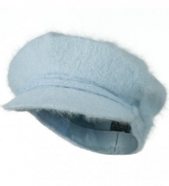 Rhinestones Angora Newsboy Hat - Light Blue W16S61C - CW110J661S7