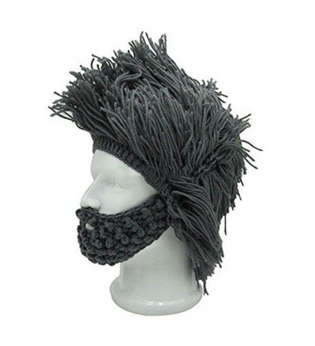 Men's Barbarian Knitted Beard Hats Warm Winter Caps Funny Party Mask ...