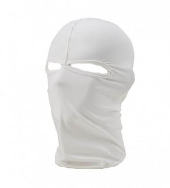 Xiabing Balaclava Breathable Lightweight Lycra Ski Full Face Mask For Cycling Sports - White - CR12J92EJNF
