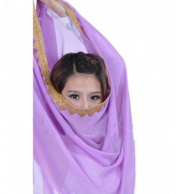 AvaCostume Chiffon Shawl Headscarf LightPurple