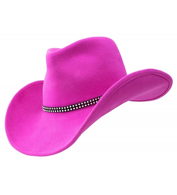 Wrangler Tickled Pink - Shapeable Soft Wool Felt Cowgirl Hat - C2184KA673U