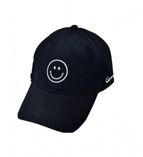 Moore Cool Mens Baseball Cap Smile Adjustable Printed Unisex Hip Pop Flat Hats - Black-smile - C5184N3EEXY
