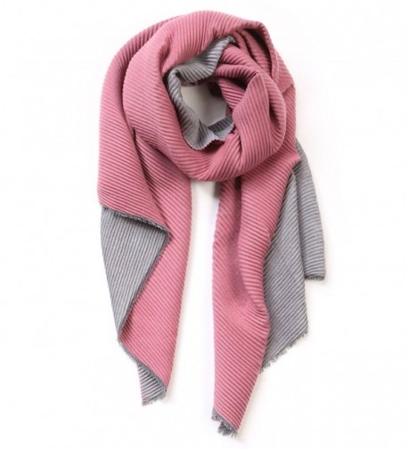 EUPHIE YING Womens Rich Solid Color Long Soft Spring Scarf - Paleviolet+/Dimgrey - C71867XELM6