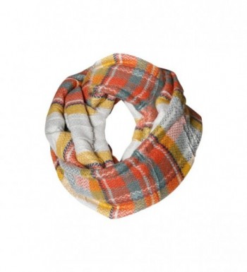 AutumnBlend Plaid Tartan Infinity Scarf Funky Monkey Fashion Warm Cozy Scarves - C51874U4D70