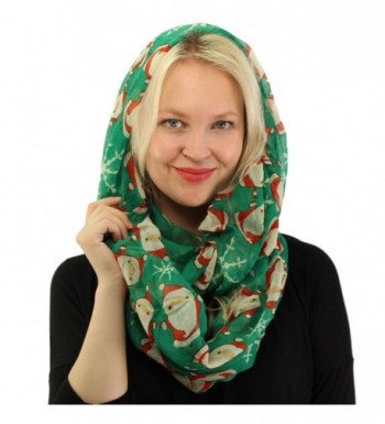 Cartoon Christmas Snowflake Infinity Holiday in Fashion Scarves