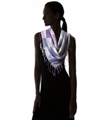 Fiorentina Womens Plaid Checkered Fringe in Fashion Scarves