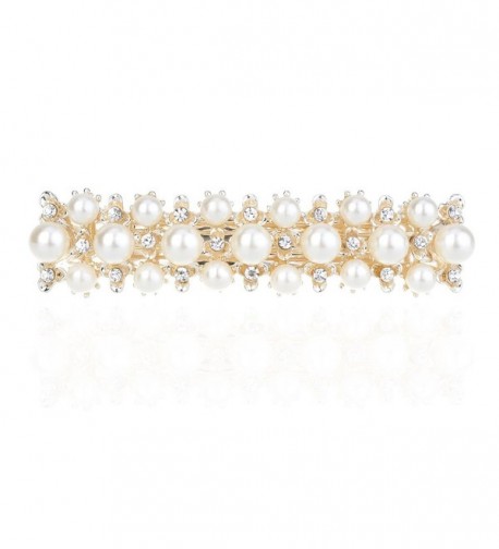 IPINK Rhinestone Crystal Hair Clip Pearl Barrette Hair Accessories - Style 1 - C611W1F9T3D