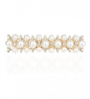 IPINK Rhinestone Crystal Hair Clip Pearl Barrette Hair Accessories - Style 1 - C611W1F9T3D