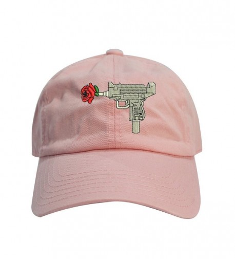 ChoKoLids Gun Rose Dad Hat Cotton Baseball Cap Polo Style Low Profile - Pink - CK18655EIWL