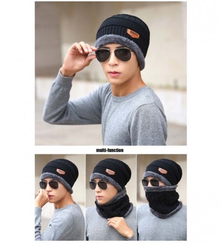 Slouchy Beanie Winter Hats For Men Windproof Scarf Warm Snow Knit Skull ...