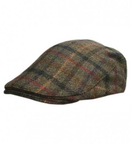 Carnaween Donegal Flat Cap- Traditional Irish Tweed Hat- Plaid - CV187A6TOK6