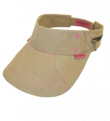 Hothead Large Brim Sun Visor Hat - Biowash in Khaki - CJ11LY27H0V