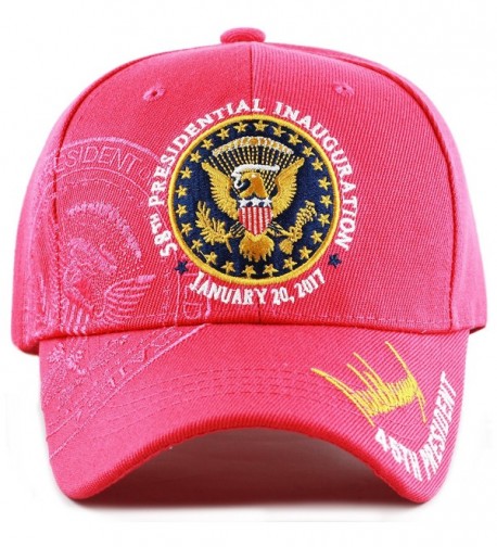 The Hat Depot Exclusive 58th Presidential Inauguration Signature 45th president cap - Fuchsia - CR17YCR22OL