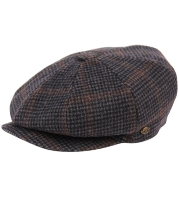 Epoch Men's Classic 8 Panel Wool Blend newsboy Snap Brim Collection Hat - 2745-navy - CD1864K0K6U