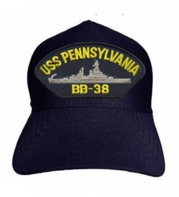 Armed Forces Depot USS Pennsylvania BB-38 Baseball Cap. Navy Blue. Made In USA - C817X6CO25T