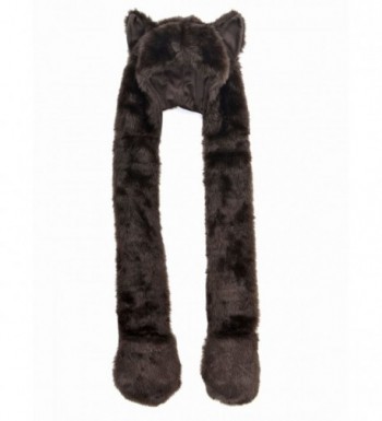 Winter Plush Animal Hoods Gloves