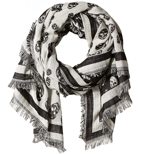 Collection XIIX Crazy Skulls Wrap Scarf - Black - CJ184ANODAX