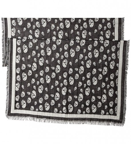 Crazy Skulls Wrap Scarf Black CJ184ANODAX