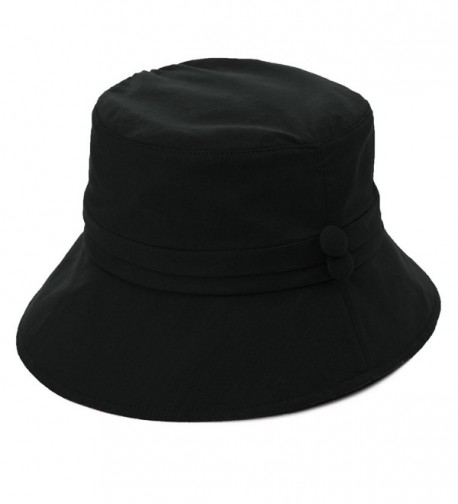 Siggi Bucket Cord Sun Summer Beach Hat Wide Brim for Women Foldable UPF 50+ - 89024_black - CO17YX8CM26