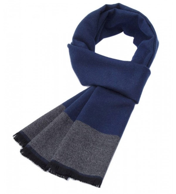 Autumn And Winter Simple Warm Long Scarves- Navy Blue And Gray - CO1872SAHT5