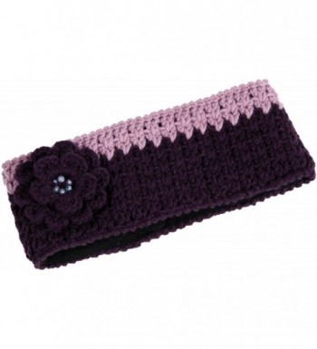 Nirvanna Designs HB11 Crochet Flower Headband with Fleece - Purple - CW11H7RF2W7