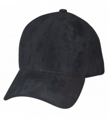 Faux Suede Baseball Caps (Structured) - Black - CC12MY7VDM4