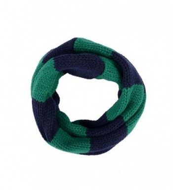 Joyci Hot Fashion Weave Knitting Double Color Unisex Loop Wraps Scarf - Green navy Blue - CN11QYY51LL