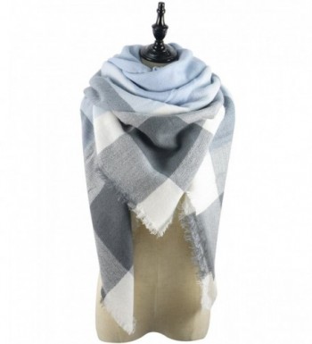Durio Square Fashion Blanket Scarves - Light Grey - CF185U0N75R